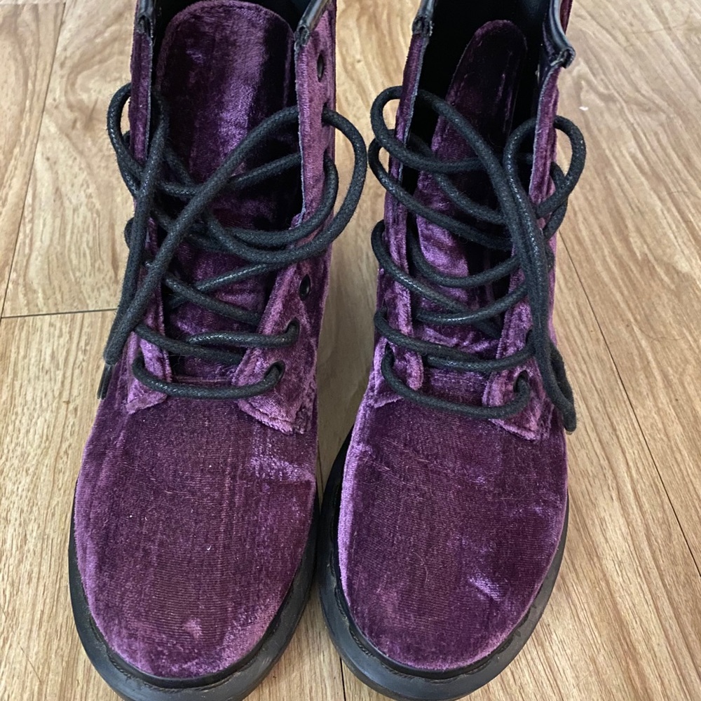 velvet Doc Martens